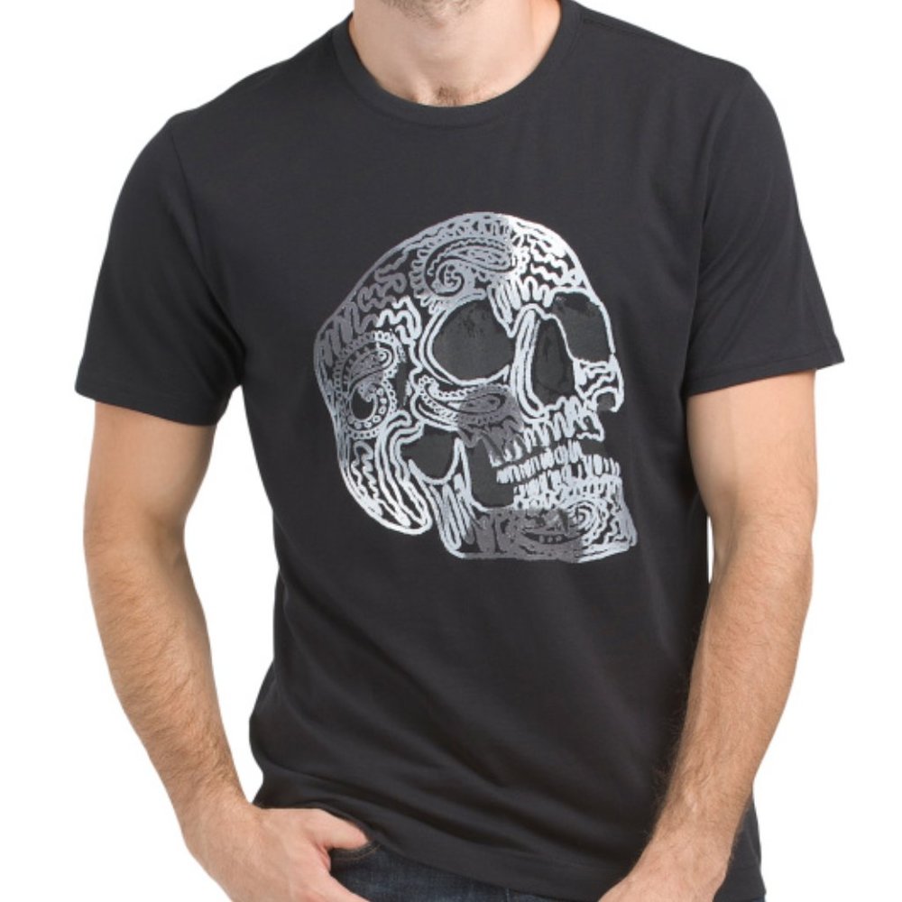 Robert Graham Maze Skull Graphic Tee NWT